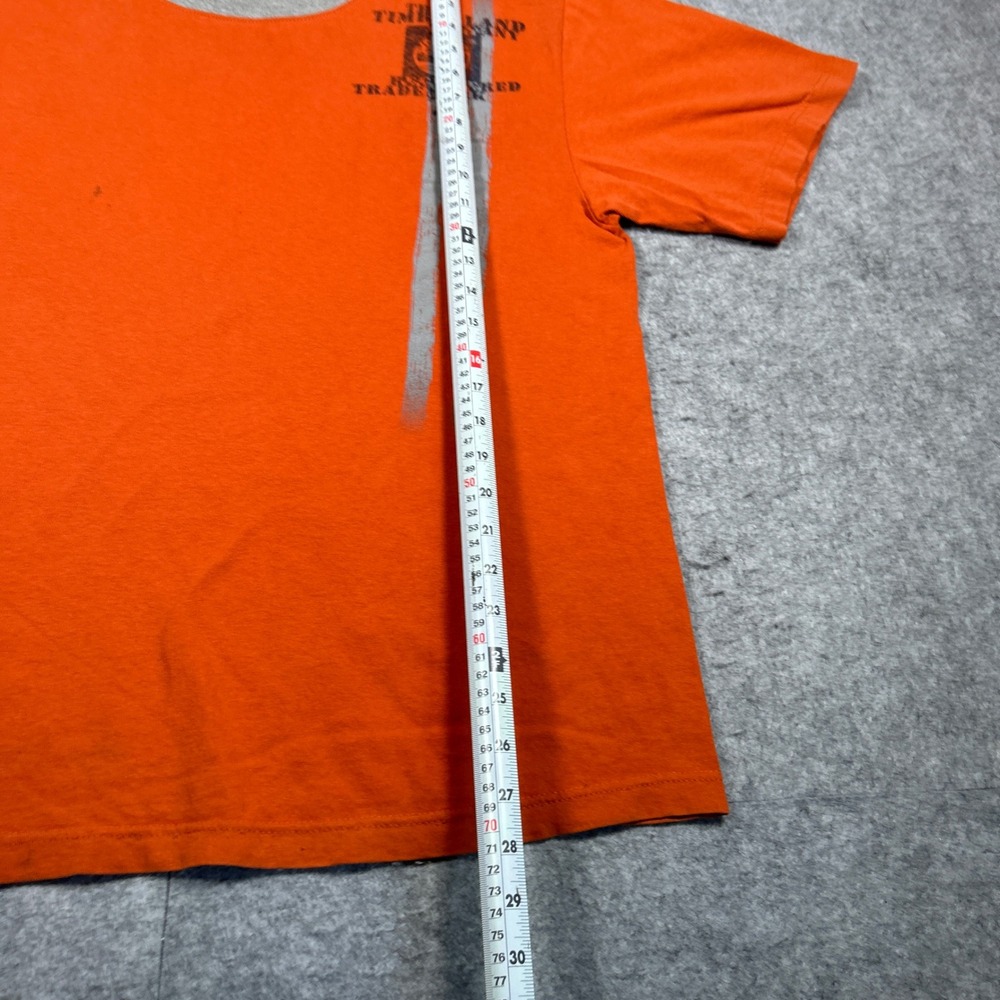 Timberland T Shirt Mens Large Orange Graphic Ringer Tee Gorpcore Outdoors - Picture 4 of 13
